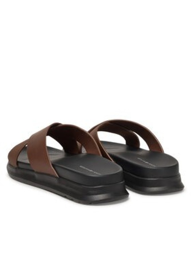 Tommy Hilfiger Klapki D Density Hilfiger Lth Cc Sand FM0FM05358 Brązowy