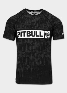 Męska Koszulka Rashguard PITBULL treningowa techniczna HEX CAMO HILLTOP
