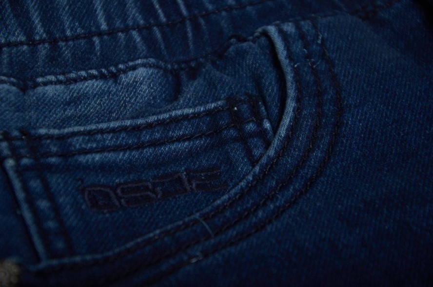 Spodnie Ciemne Jeansowe, JOGGERY Męskie, Casualowe, z Elastanem, Zwężana Nogawka -QUICKSIDE