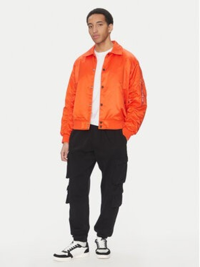 Alpha Industries Kurtka bomber Coach Logo 156145 Pomarańczowy Regular Fit