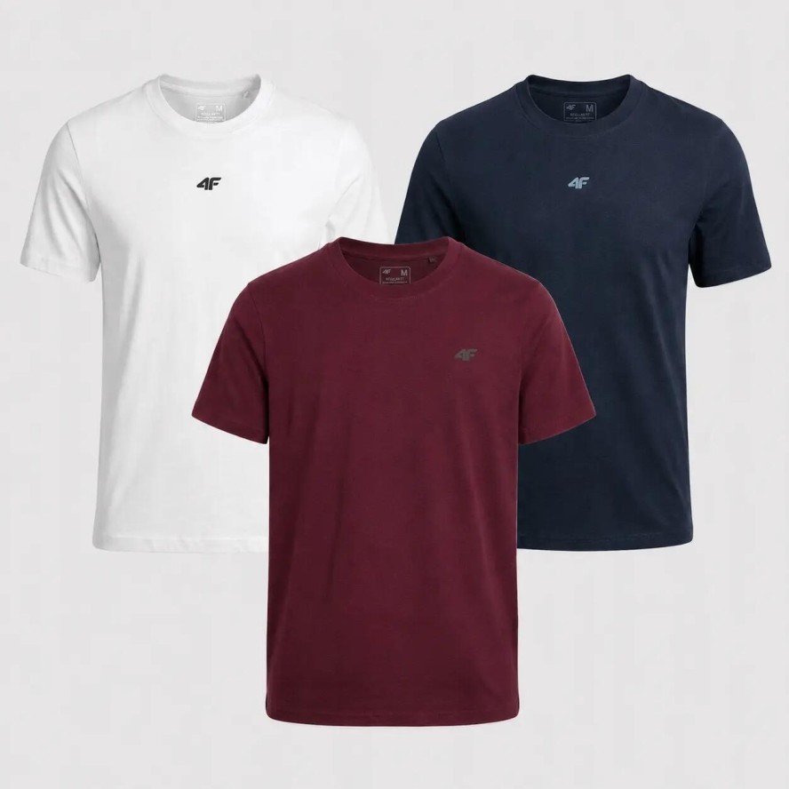 KOMPLET KOSZULEK MĘSKICH 4F ZESTAW 3PAK T-SHIRT