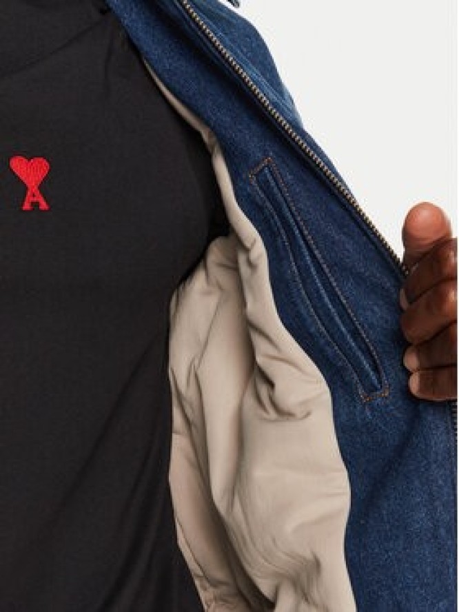 AMI Paris Kurtka jeansowa HJK020DE0031 Niebieski Regular Fit