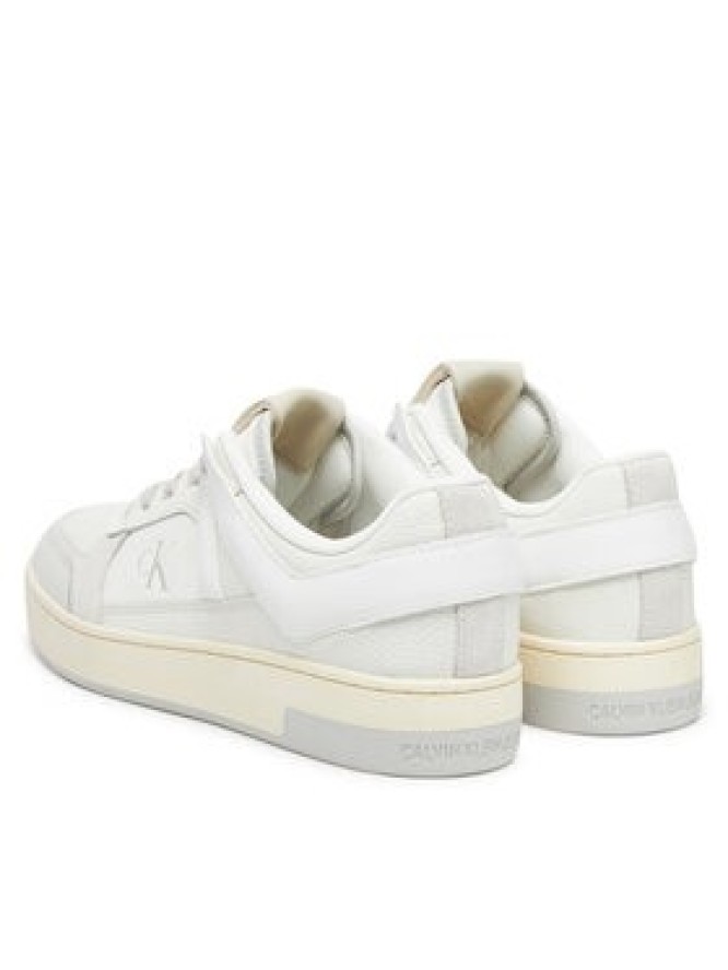 Calvin Klein Jeans Sneakersy Basket Cup Low Laceup Lth Mix YM0YM01308 Biały