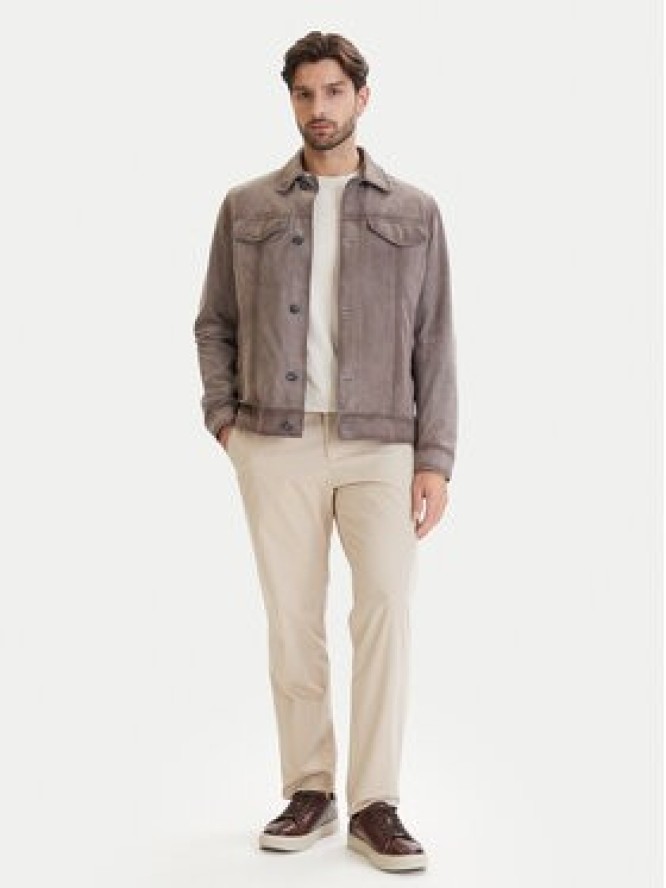 Milestone Kurtka skórzana Maurice 611613 60745 Brązowy Regular Fit