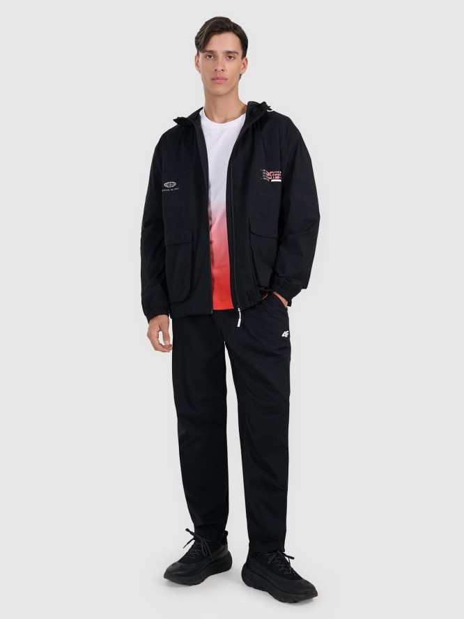 4F T-shirt regular z nadrukiem męski - czerwony M