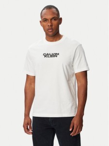 Calvin Klein Jeans T-Shirt LV04RG834G Biały Regular Fit