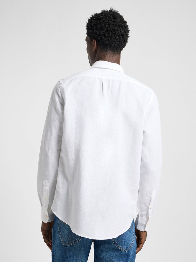 LEE MĘSKA KOSZULA LEE PATCH SHIRT BRIGHT WHITE 112364230