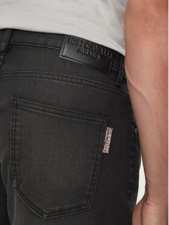 Just Cavalli Jeansy 77OAB500 Czarny Slim Fit