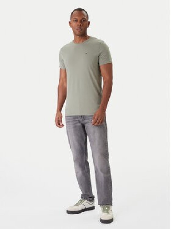 Tommy Jeans T-Shirt DM0DM04411 Zielony Slim Fit