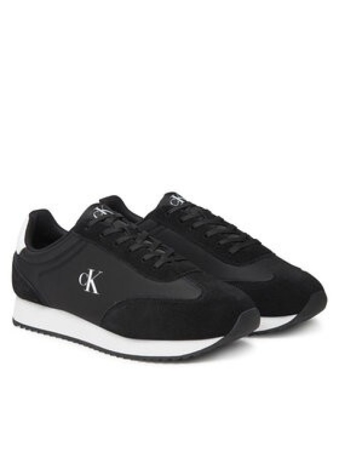 Calvin Klein Jeans Sneakersy Retro Runner Lace Up Ny-Su YM0YM01325 Czarny