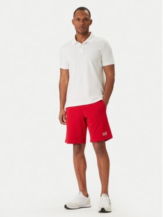 EA7 Emporio Armani Szorty sportowe 8NPS65 PJVRZ U5072 Czerwony Regular Fit