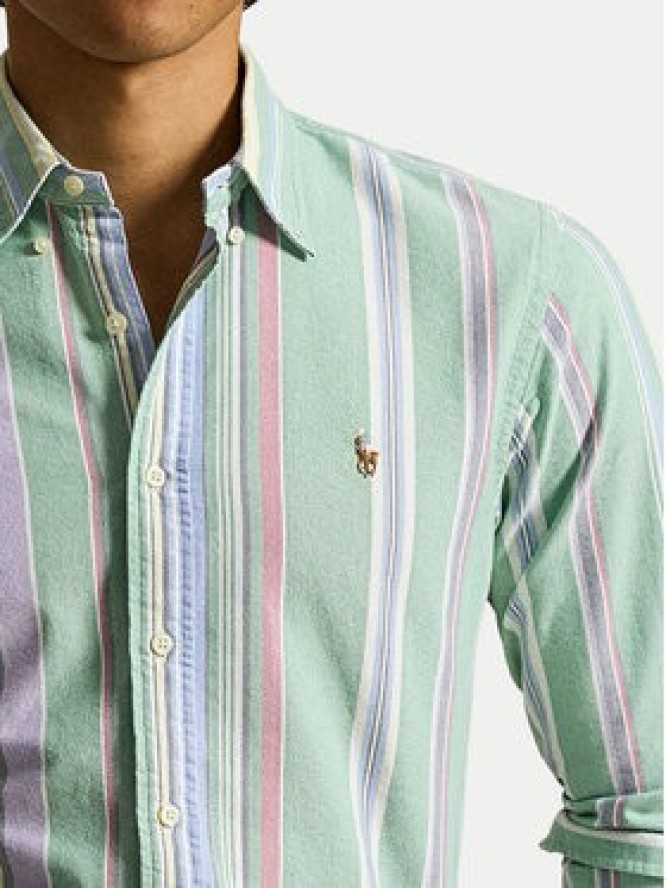 Polo Ralph Lauren Koszula 710928921002 Zielony jasny Custom Fit