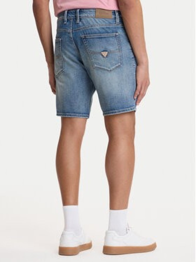 Guess Szorty jeansowe M6GDV2 D1095 Niebieski Regular Fit