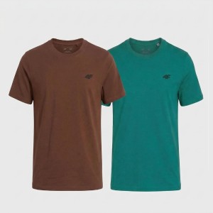 KOSZULKA MĘSKA LIMITOWANA 4F T-SHIRT KOMPLET ZESTAW 2 SZTUKI S M3948 SS26