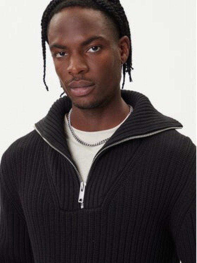 HUGO Sweter Srigg 50547002 Czarny Relaxed Fit