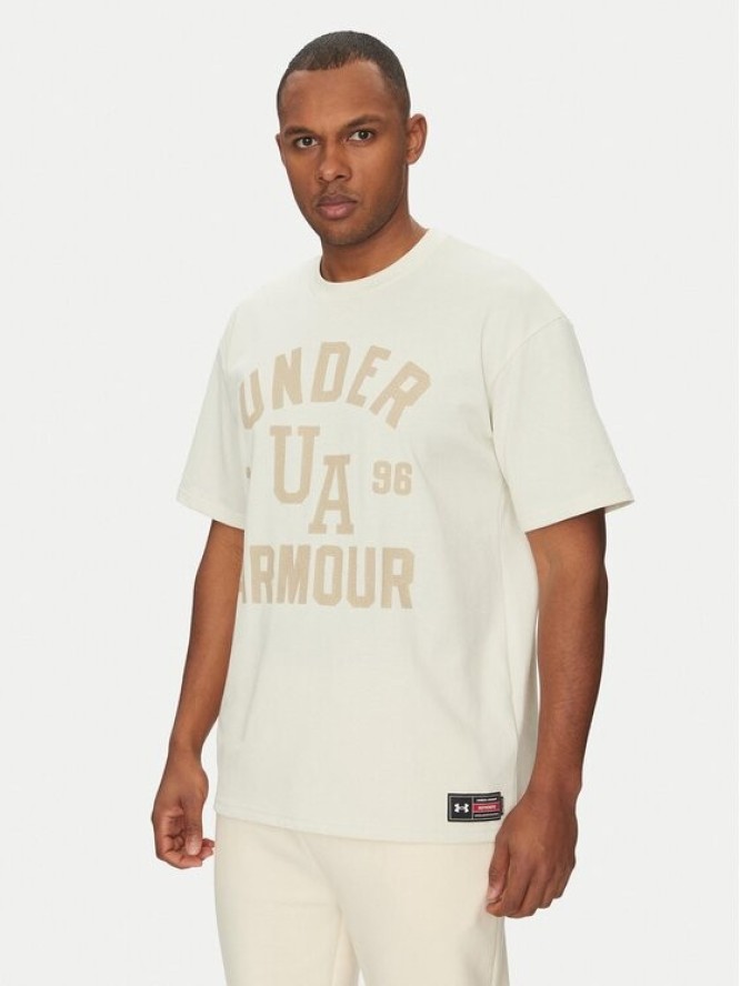 Under Armour T-Shirt Heavyweight Varsity 1390179 Beżowy Oversize