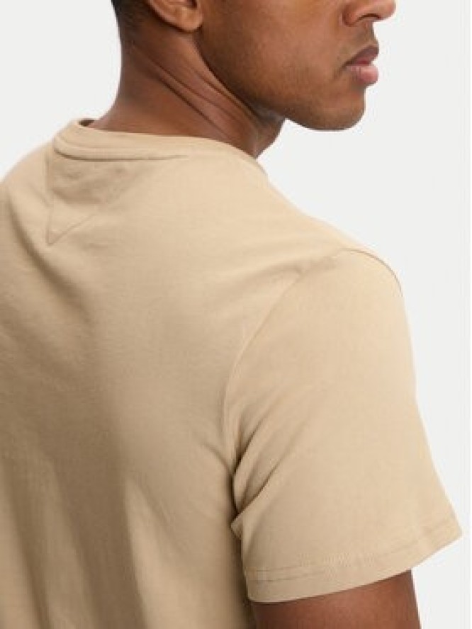 Tommy Jeans T-Shirt DM0DM22538 Beżowy Slim Fit