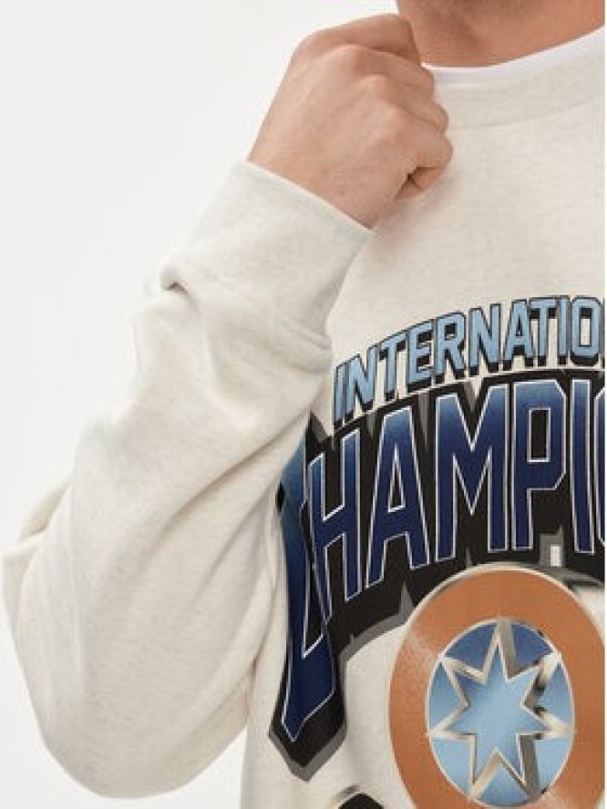 DC Shoes Bluza Mvp Crew ADYSF03121 Écru Relaxed Fit