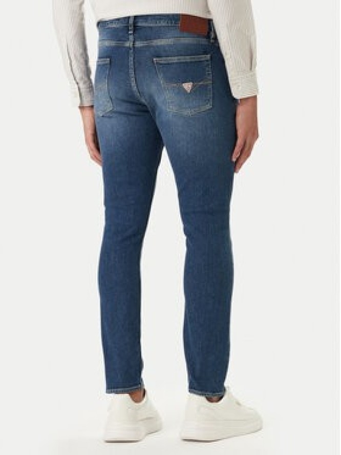 Guess Jeansy Chris M2YA27 D4Q42 Granatowy Super Skinny Fit