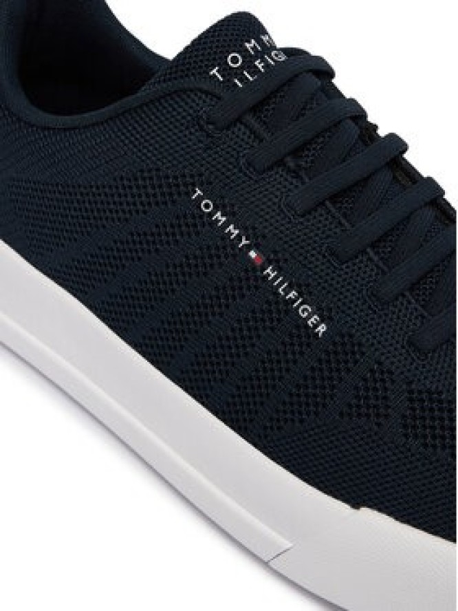 Tommy Hilfiger Sneakersy Th Court Knit FM0FM05823 Granatowy