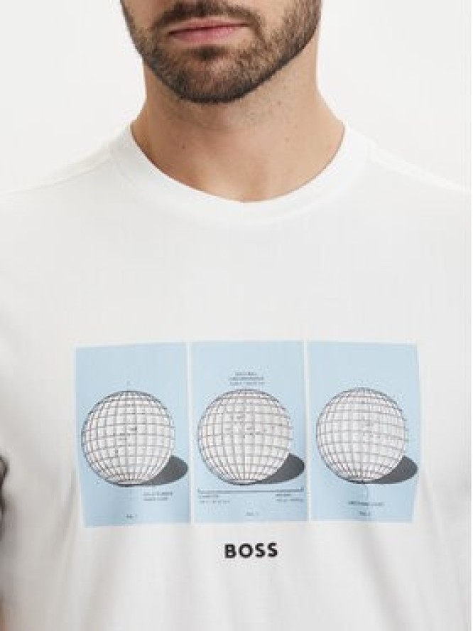 BOSS T-Shirt Ts Terrace Photo 50559353 Biały Relaxed Fit