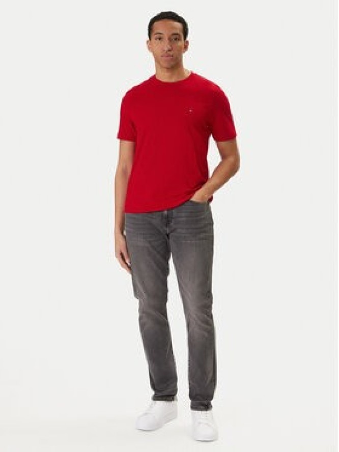 Tommy Hilfiger T-Shirt Ess Seasonal MW0MW39995 Czerwony Regular Fit
