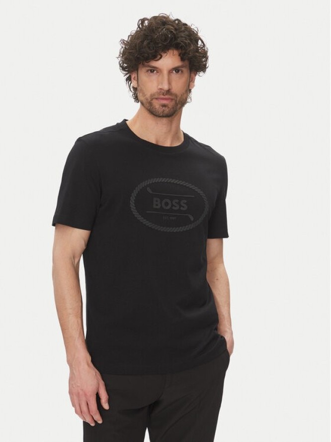BOSS T-Shirt 50537825 Czarny Regular Fit