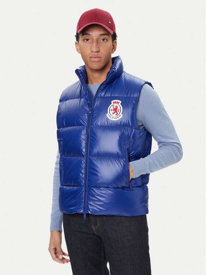 Tommy Hilfiger Kamizelka MW0MW41514 Niebieski Regular Fit