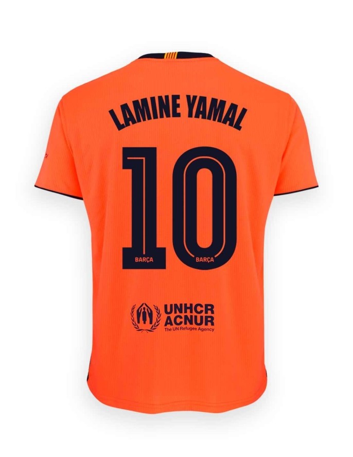 Replika koszulki wyjazdowej FC Barcelona 25-26 Premium - Lamine Yamal 10
