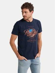 Petrol Industries T-Shirt M-1050-TSR602 Granatowy Regular Fit