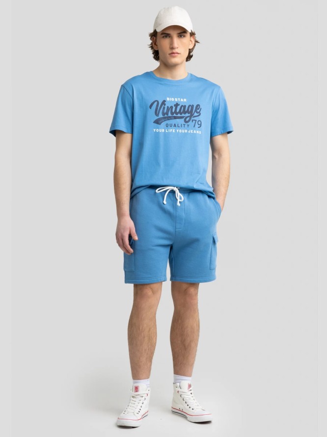 Szorty męskie dresowe niebieskie Mandos 402