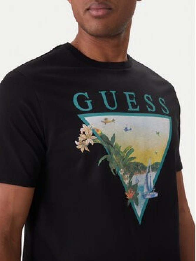 Guess T-Shirt M6GI49 K3584 Czarny Reglan Fit