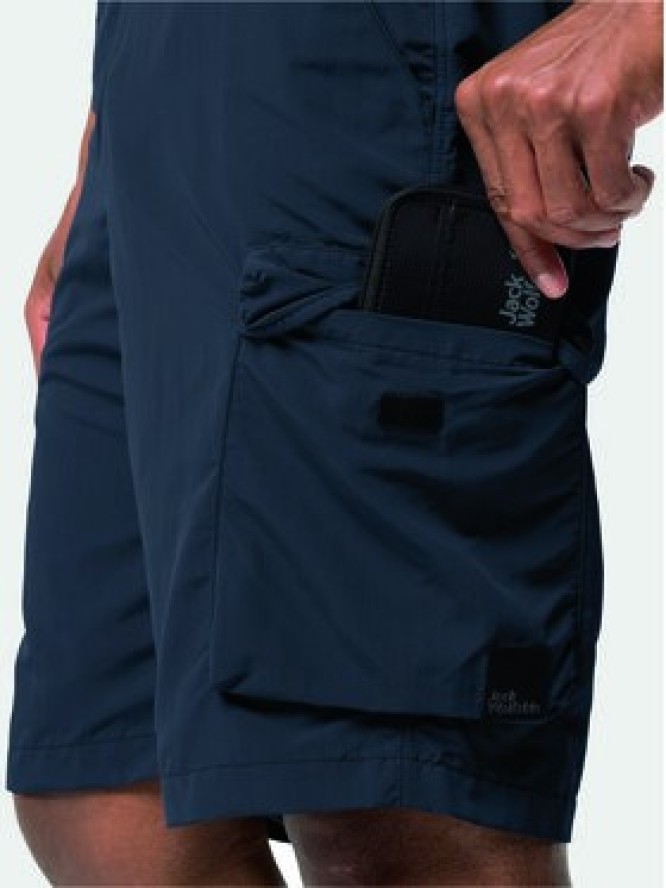 Jack Wolfskin Szorty materiałowe Kalahari 1508381 Granatowy Regular Fit