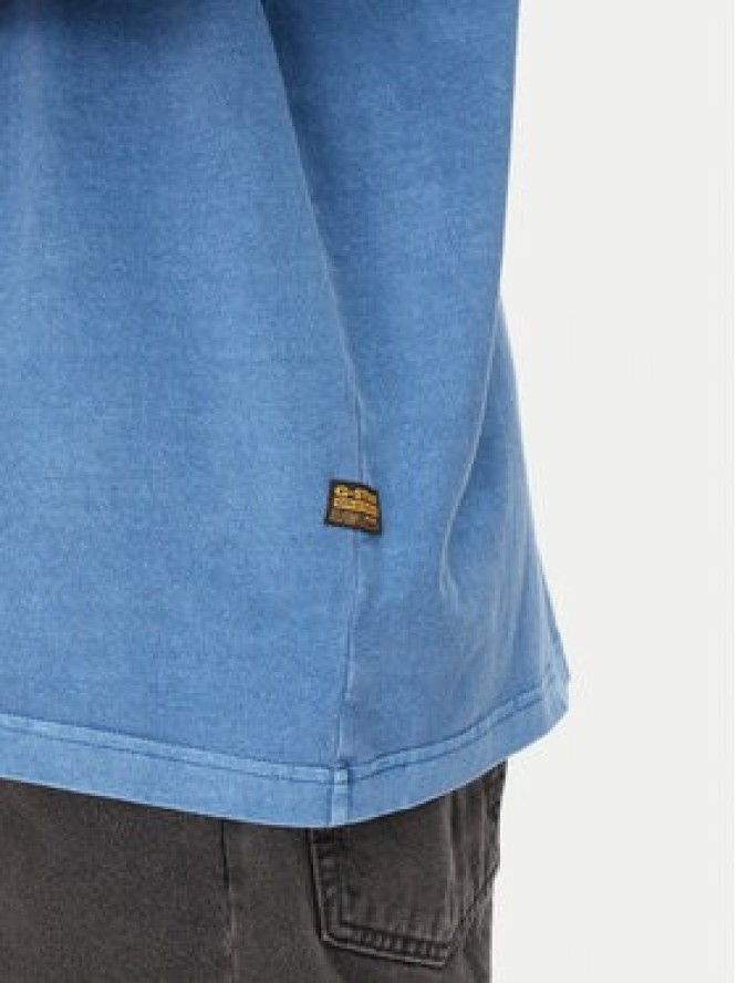 G-Star Raw T-Shirt Overdyed D27760-C756 Niebieski Regular Fit