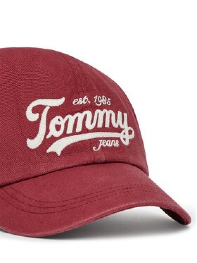 Tommy Jeans Czapka z daszkiem Archive Script AM0AM13550 Czerwony