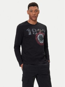 Aeronautica Militare Longsleeve 252TS2487UJ00709 Czarny Regular Fit