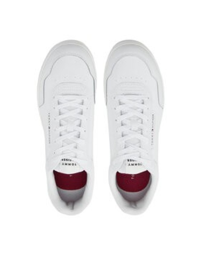 Tommy Hilfiger Sneakersy Th Basket Core Lth Pinperf FM0FM05466 Biały