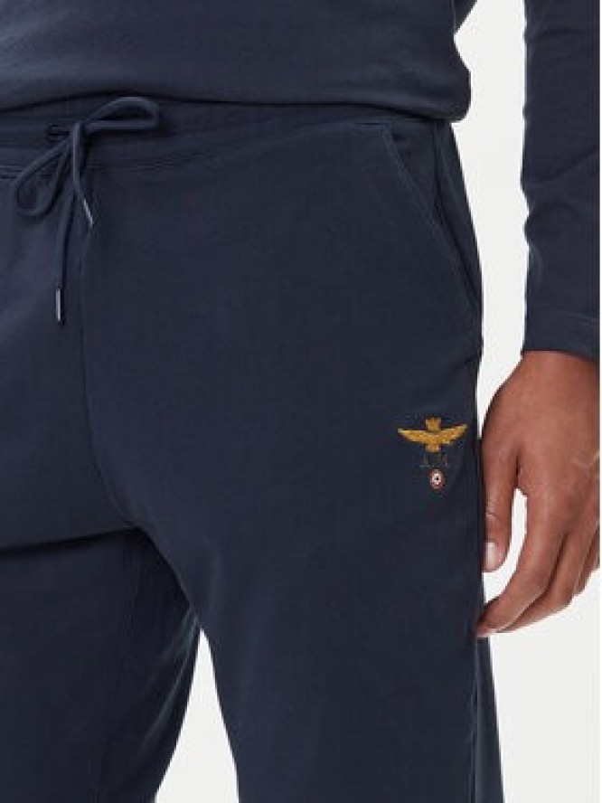 Aeronautica Militare Spodnie dresowe 252PF0872UF00459 Granatowy Regular Fit