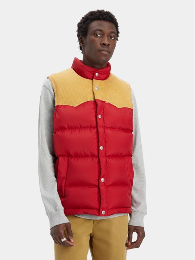Levi's® Bezrękawnik Western Super Puffer A5634-0003 Czerwony Regular Fit