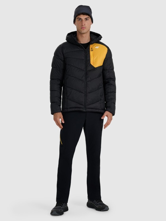 4F Kurtka puchowa trekkingowa z wypełnieniem Primaloft Silver męska - czarna XXL