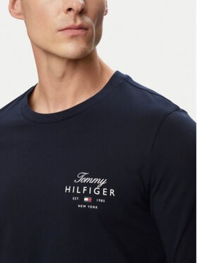 Tommy Hilfiger Longsleeve Script Stack MW0MW43225 Granatowy Regular Fit