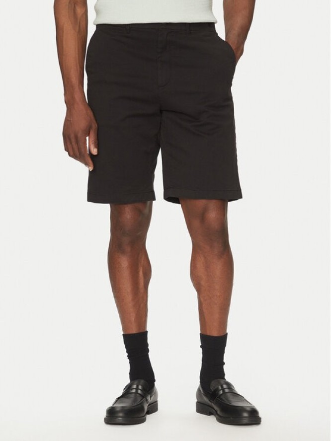Calvin Klein Szorty materiałowe Modern Twill Reg. Straight Short K10K114068 Czarny Regular Fit