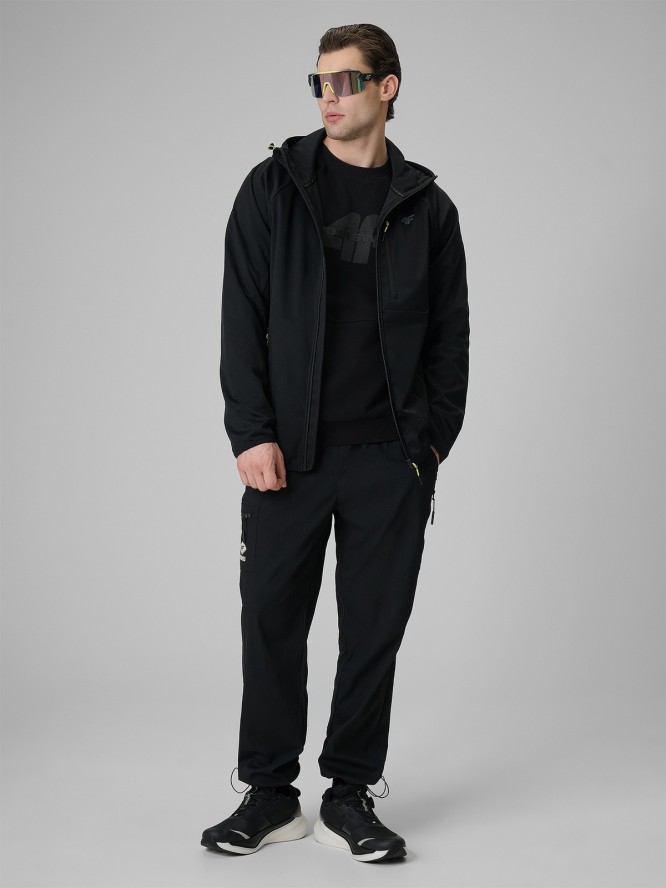 4F Kurtka softshell wiatroodporna membrana 5000 męska - czarna XL