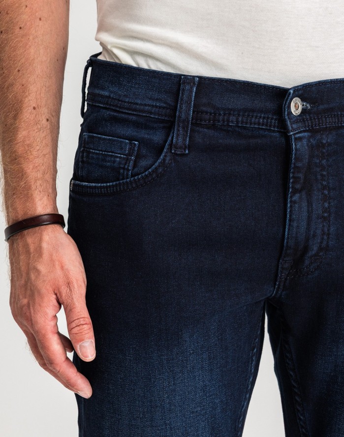 Męskie Spodnie Jeansowe Mustang Style Oregon Tapered Denim Blue 1017122 5000 801