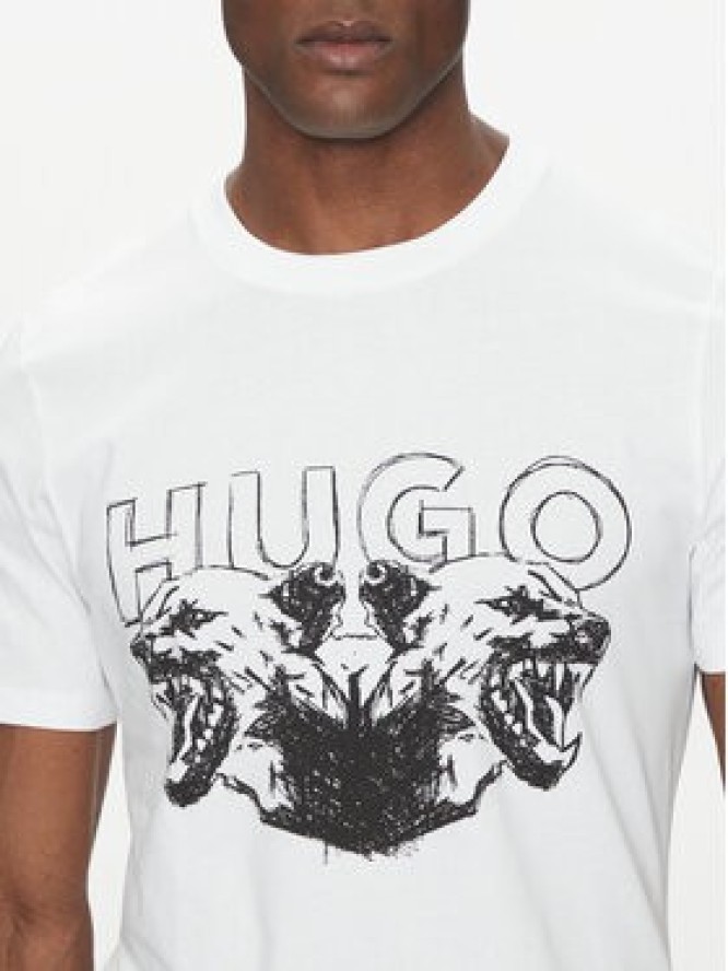 HUGO T-Shirt Durro 50538257 Biały Regular Fit