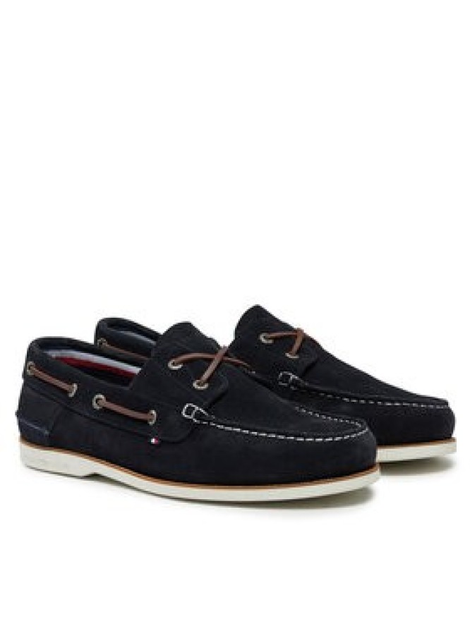 Tommy Hilfiger Półbuty Th Boat Shoe Core Suede FM0FM05387 Granatowy