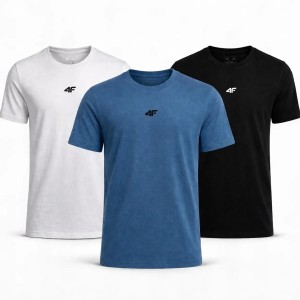 T-SHIRT MĘSKI KOSZULKA 4F ZESTAW LIMITOWANY KOMPLET 3 SZTUKI S M3947 SS26