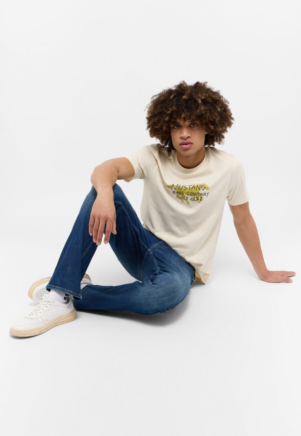 Męskie Spodnie Jeansowe MUSTANG Tramper Straight Denim Blue 1015516 5000 882