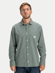 DC Shoes Koszula Game OnEDYWT03263 Zielony Regular Fit