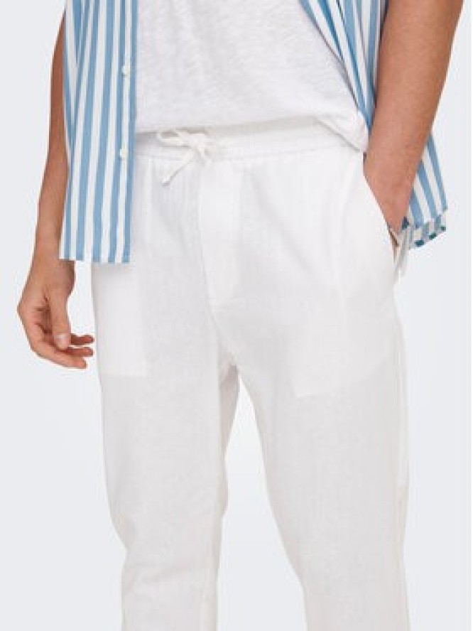 Only & Sons Spodnie materiałowe 22024966 Biały Tapered Fit